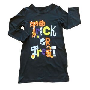 Halloween Trick or Treat  Casual Dress Black Long Sleeve size 4-5